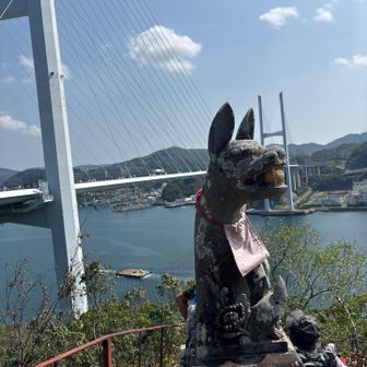 女神大橋と共に