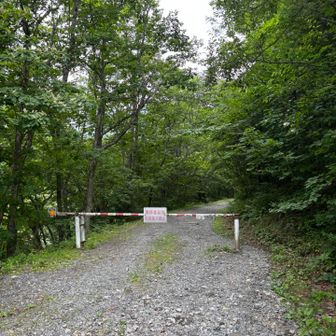 登山口までは砂利道