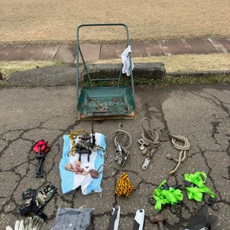 下山後は道具ちゃんの確認です🫵ﾄﾞｳｸﾞﾖｼ❗️
これ全部で何kgあるのよ😑