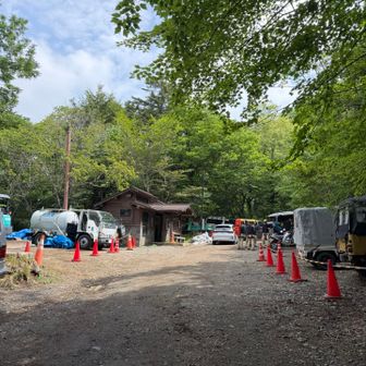 山梨県警と消防の合同の訓練らしいです