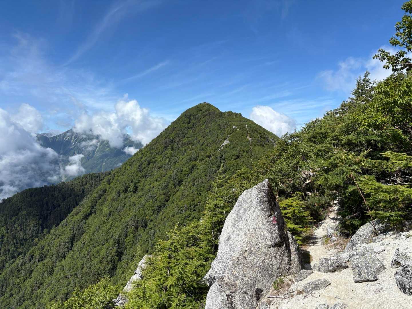 高嶺方面に縦走します。あれ登り返すのね・・・。脚が・・・