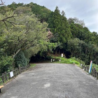 登って行くのが大岩山登山口。右に行道山浄因寺へのまち道があるが、土砂でやられてるので気をつけた方が良いみたい。確かめてないです。