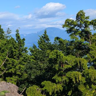 今度は富士見岩に来ました。富士山🗻は見えませんよ。恵那山が見えてます。