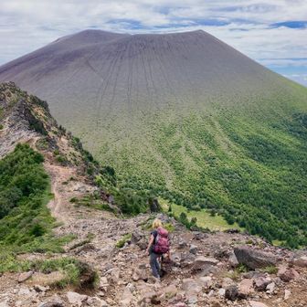 　前掛山がだんだん近くなる😁