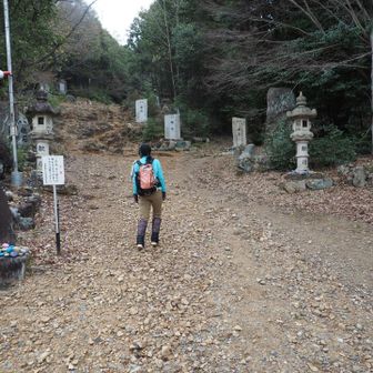 山頂へ向かう道は