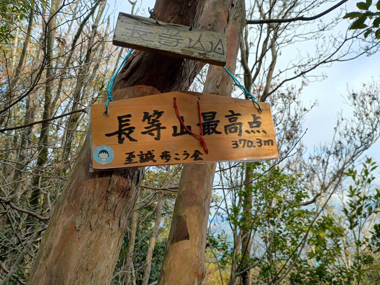 山頂の少し手前に最高点