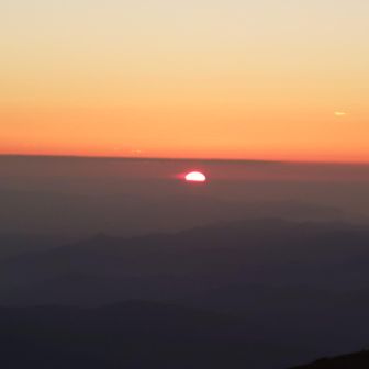 夕食後夕日を楽しみ