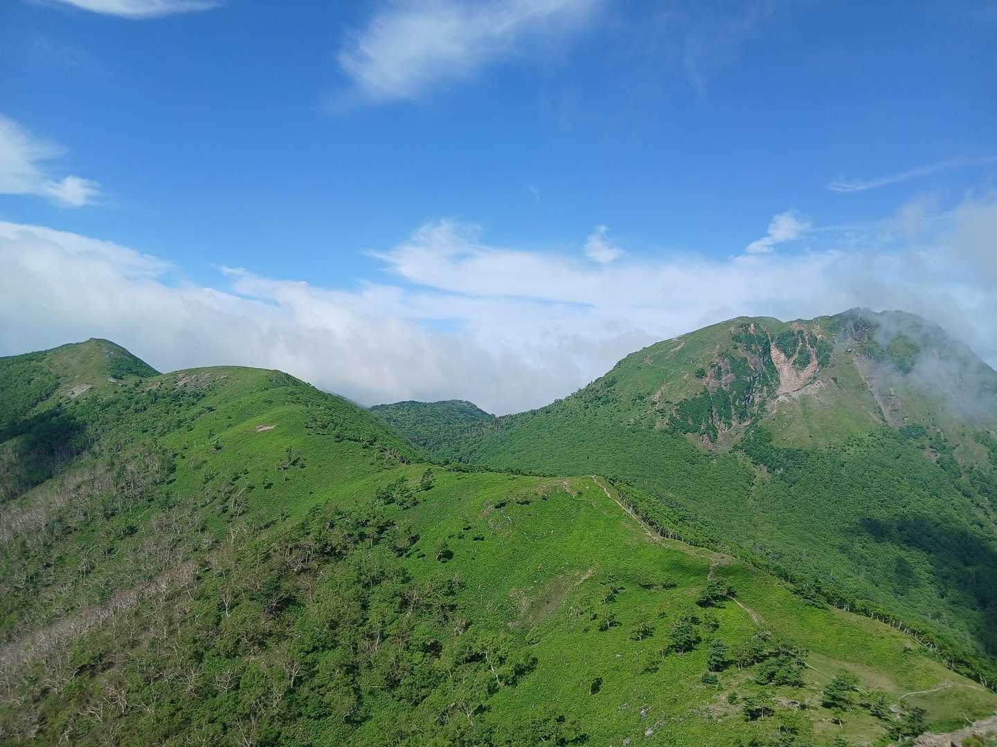 金精峠登山口-金精峠-金精山-国境平-五色山-前白根山-白 往復コースの写真