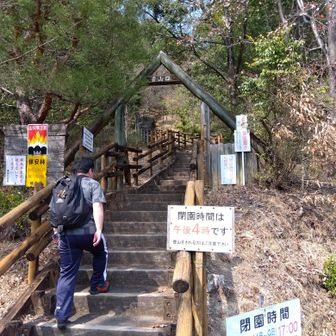 最初は高木山から攻めます。ここに来て看板で気づく！
3月までは閉園時間が16時🙄まあ登山計画では周回コースでも2時間半だから大丈夫だよね😙
後輩くんと遠見山近くの蕎麦屋山法師（とても雰囲気も良く美味しく頂きました😀）でタラ腹食べてからの登山スタートが13時過ぎでした！