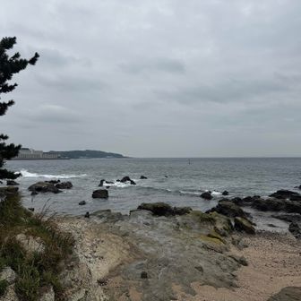 燈明堂付近の海岸。