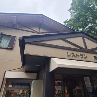 大正池バス停はここです
小雨が降っているので、レインウェア装着