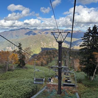 平山、ニセカウを眺めながら紅葉を満喫