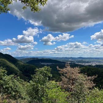 遠くに猿投山、春日井三山、尾張三山👀