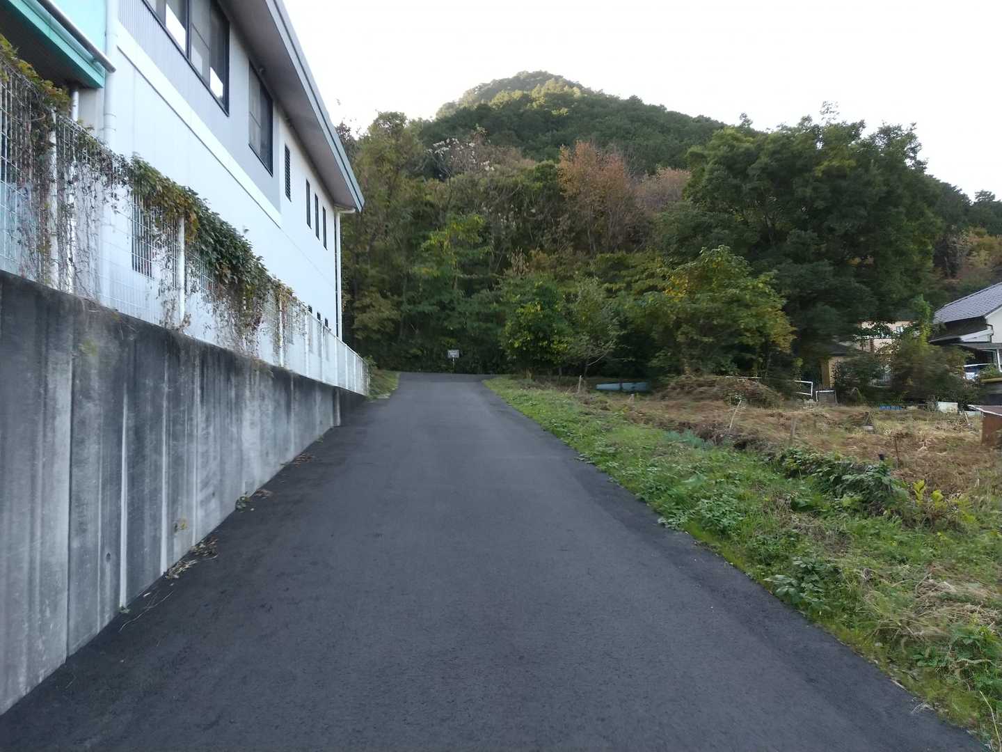 会社の横を通って登山口まで進みます