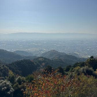 大平山山頂展望台からの眺め。
耳納連山が見えます。