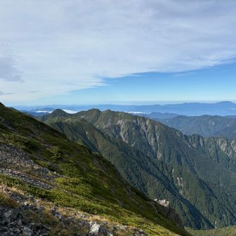 奥の小山が兎岳や大沢岳