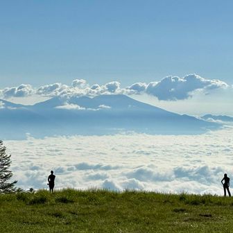 浅間山を見ているのは…
オブジェです💃