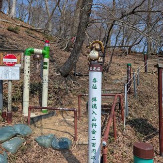 入山料あり。200円。狸の置物いいね😄