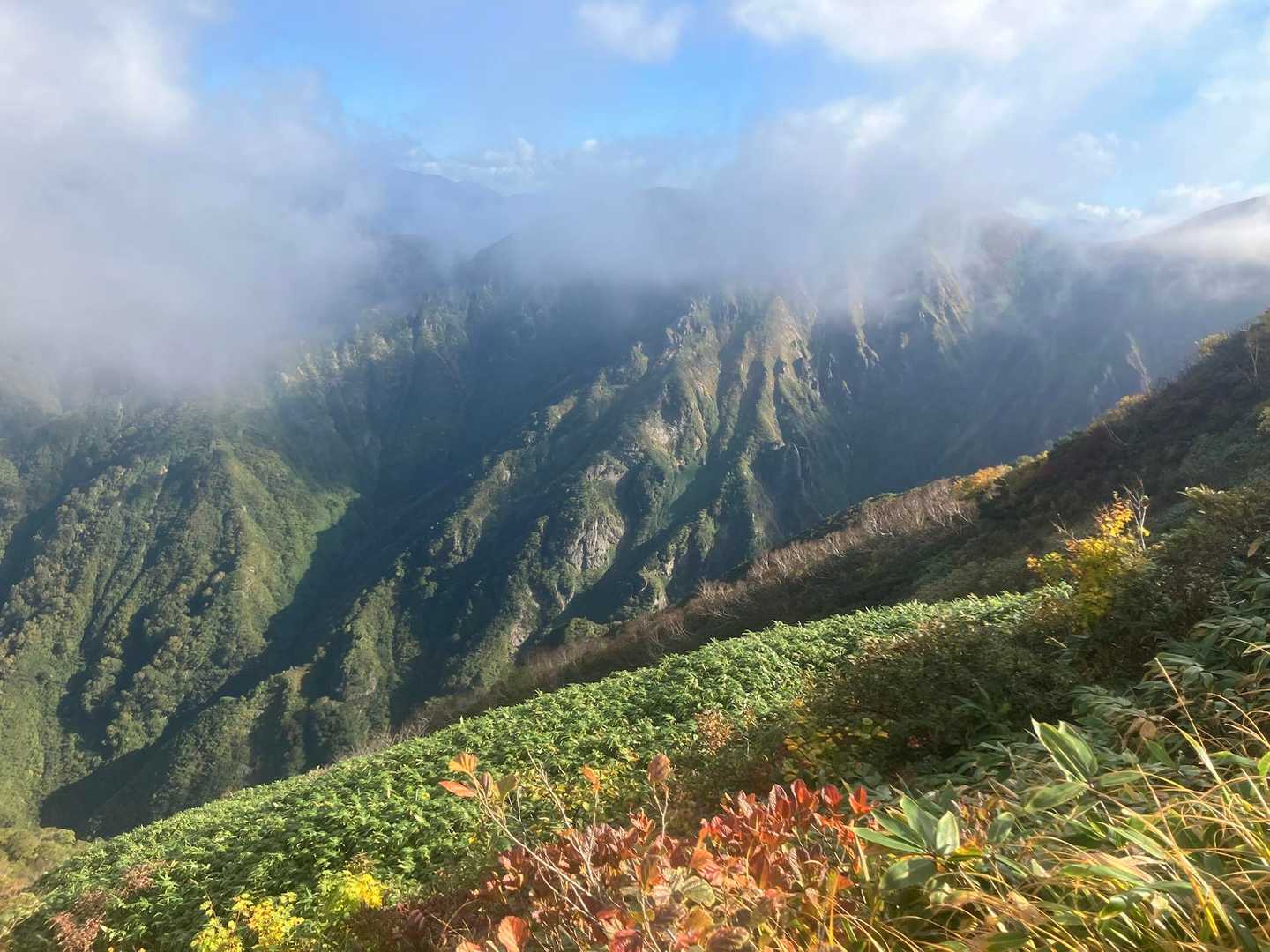 熊穴沢ノ頭-天狗の留まり場-谷川岳-一ノ倉岳-茂倉岳-武能 縦走コースの写真