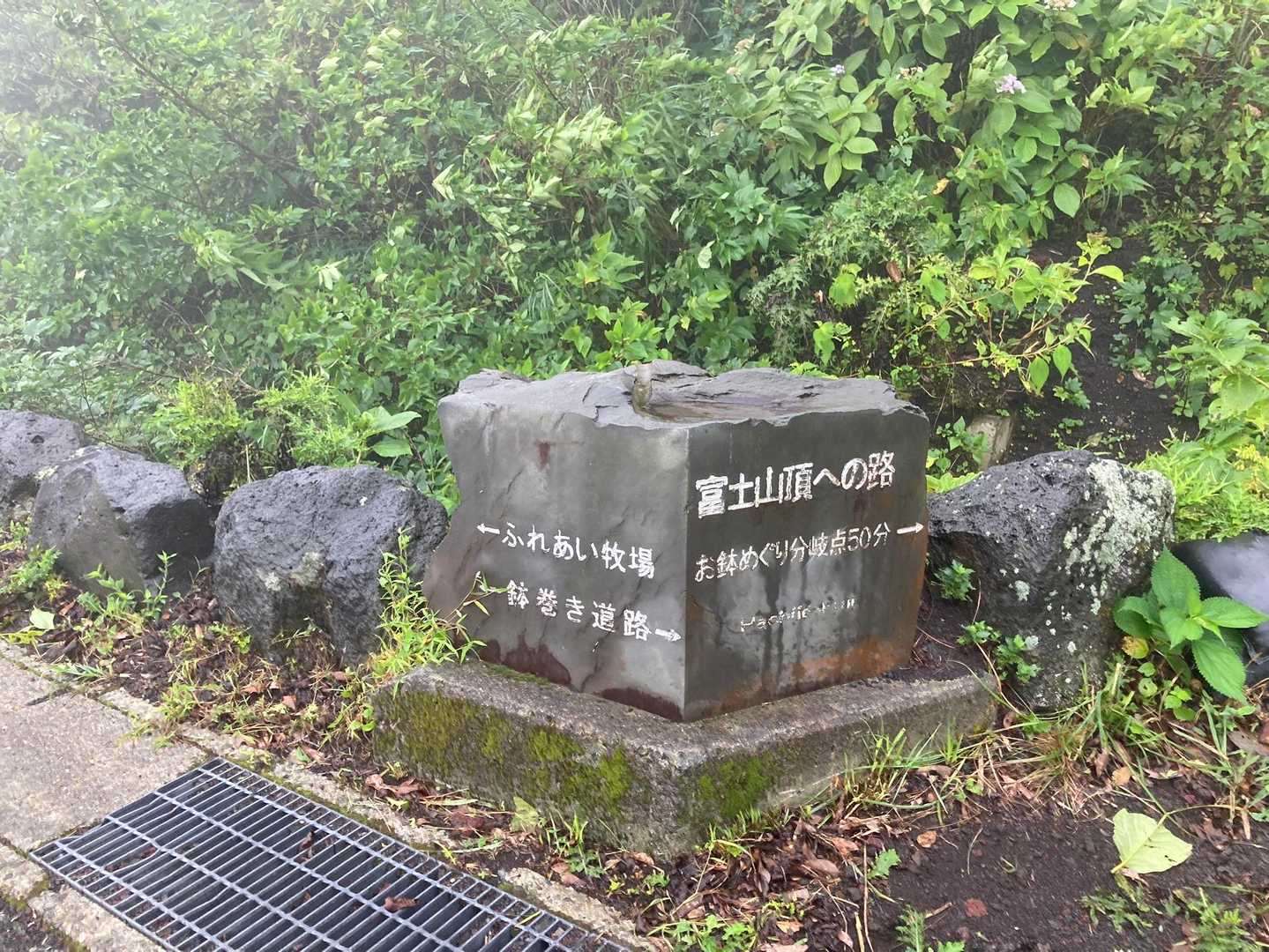 お天気よろしくないので、早朝子供が寝てるうちにアタック作戦でいきます。
登山口です。すでにモヤの中です。