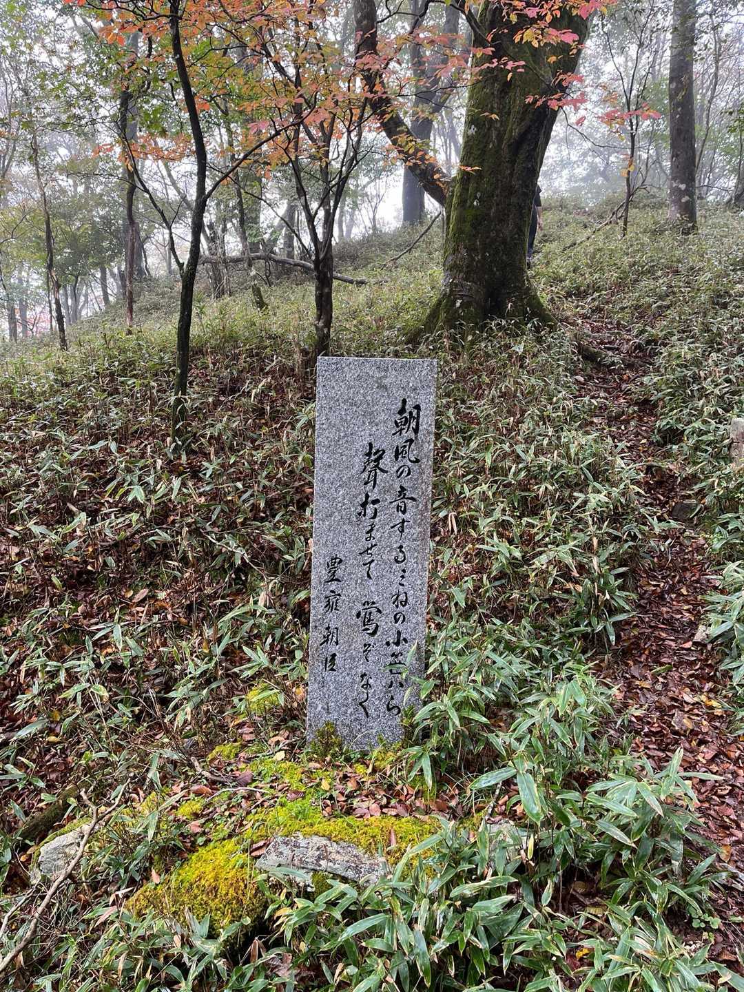 笹越え　山内豊雍(とよちか)歌碑