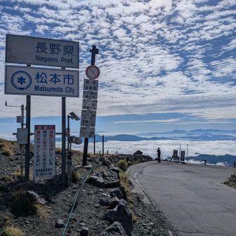 大黒岳登山口から長野方面の雲海