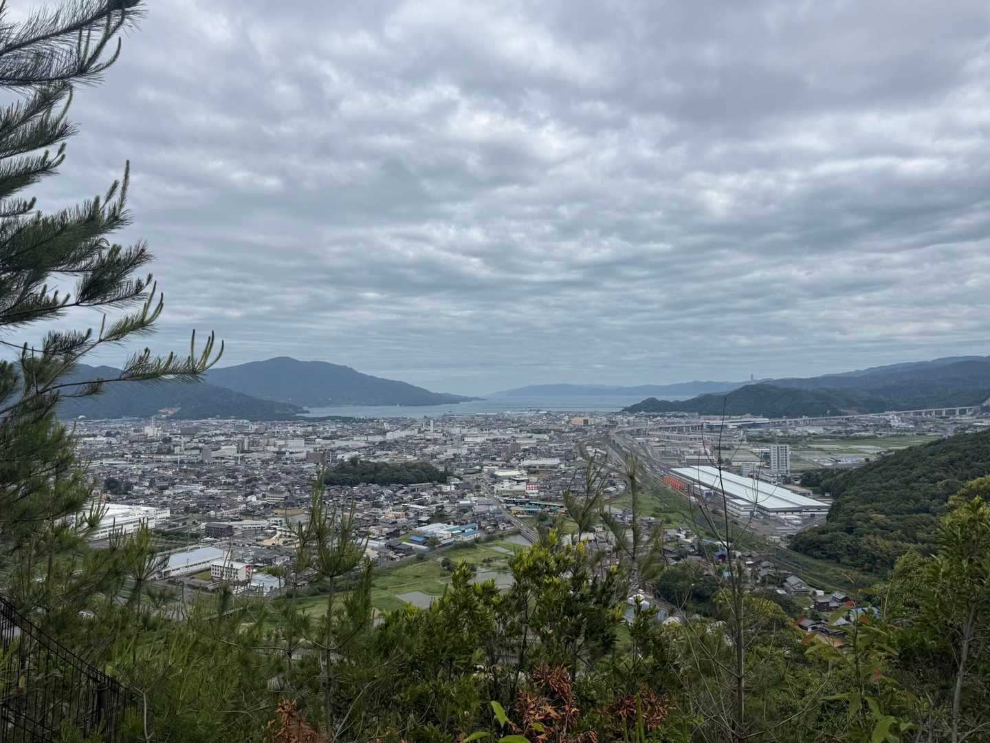 街並みの奥に敦賀湾