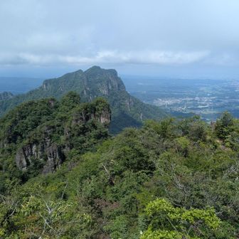 これまで歩いてきた白雲山と鷹戻しの頭