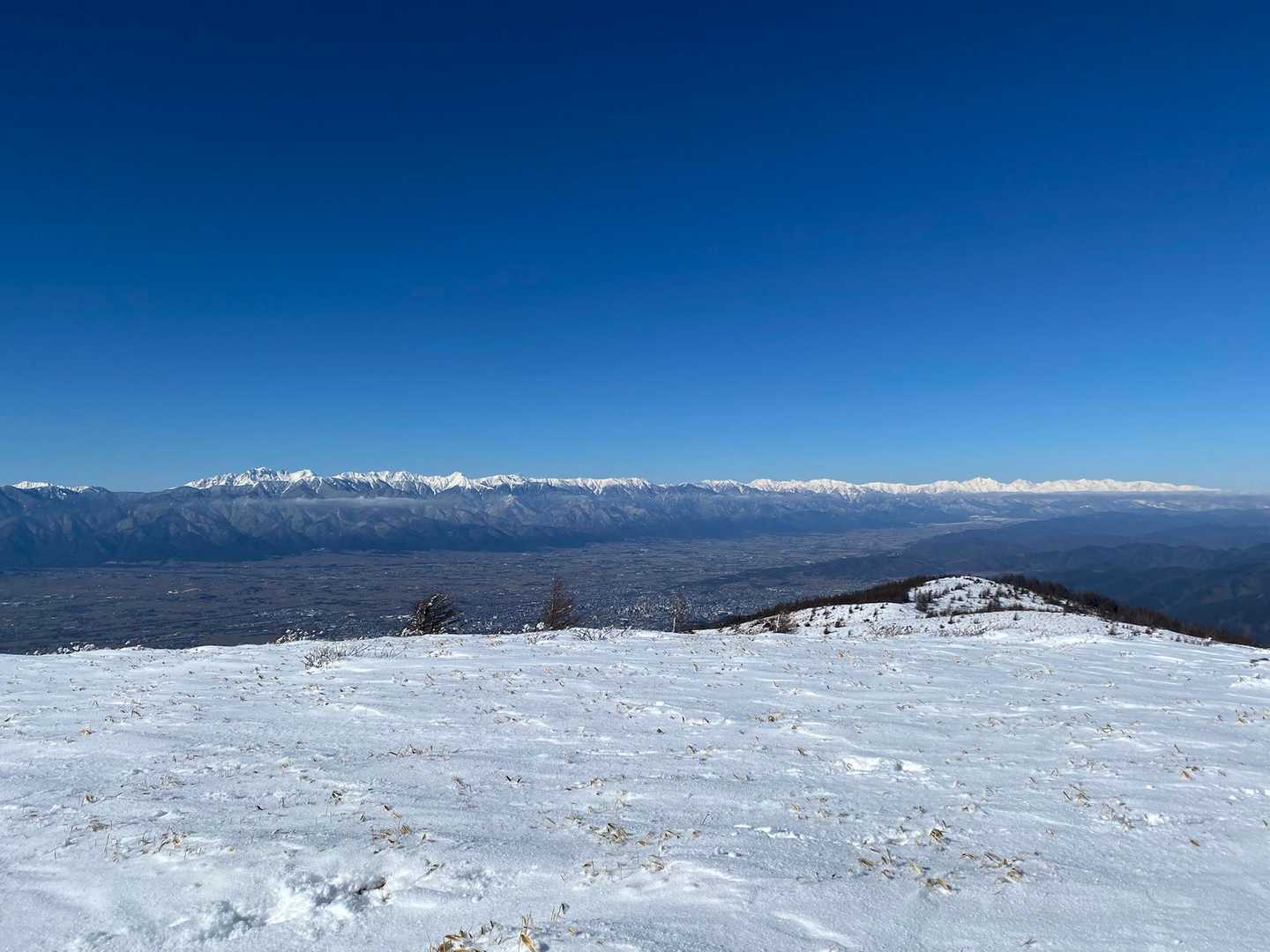 北アルプスが一望