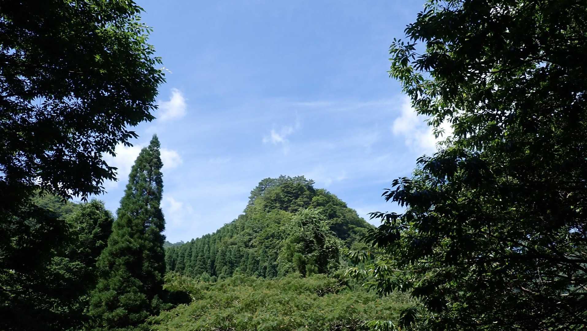 無事帰還。
今日、初めて空を見た。こんなに晴れていたんだ。
ピークはたぶん緩木山。