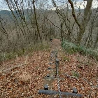 鎌倉岳山頂到着
振り返ると急な階段
