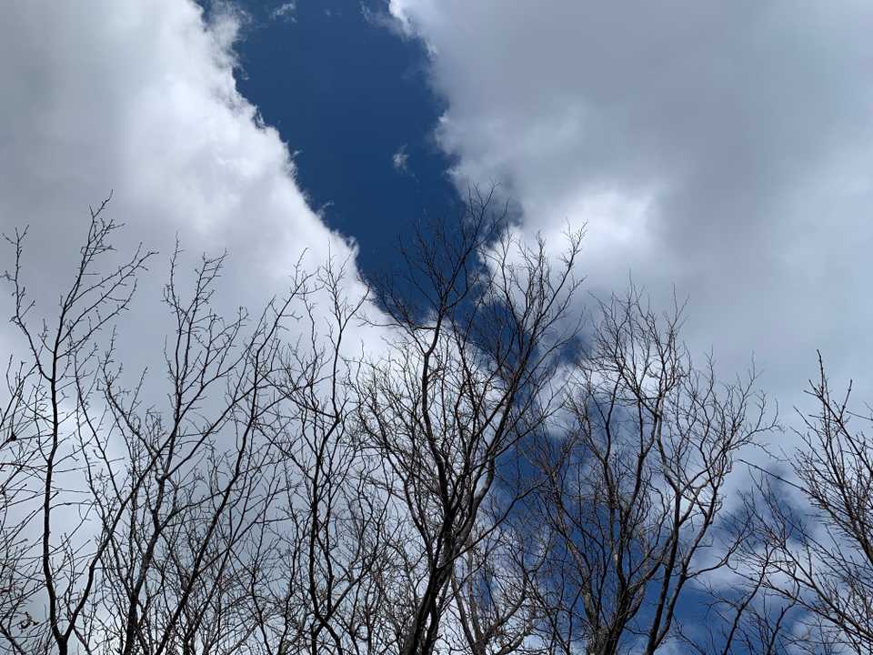 しばし雲の変化を見て楽しむ