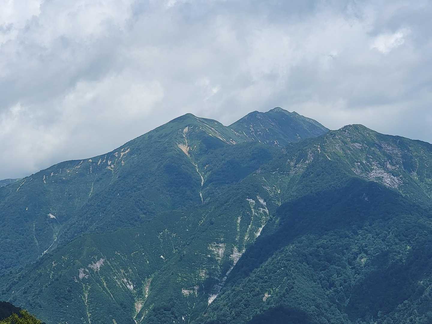 白毛門、笠ヶ岳、朝日岳