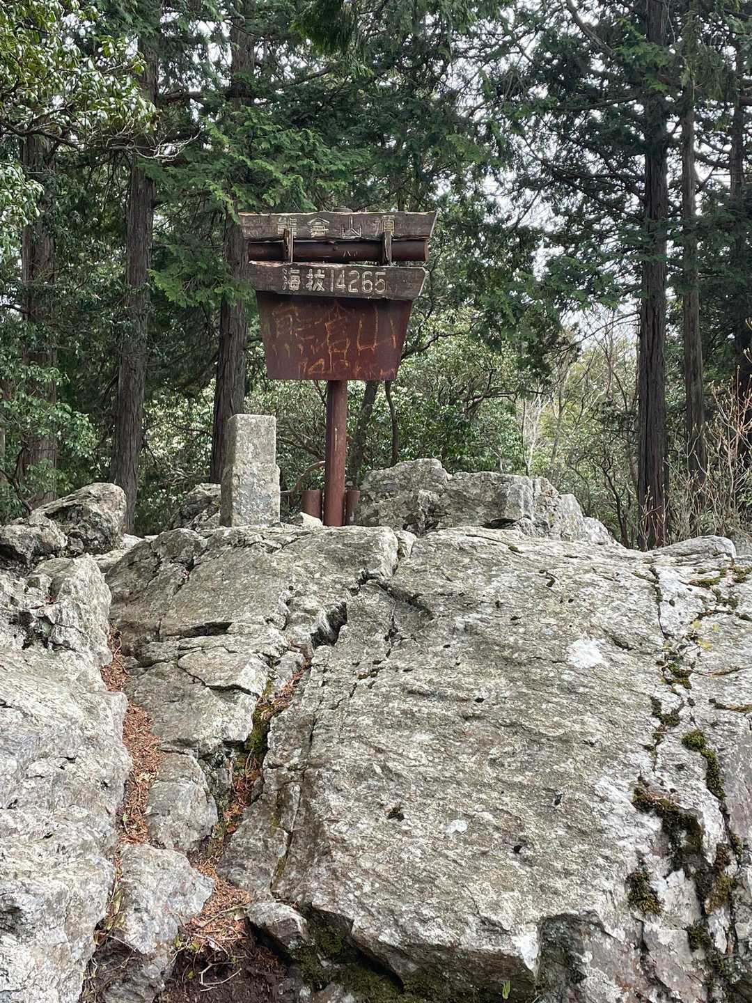 山頂標、なんだか独特😅