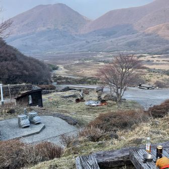 設営後♨️🍺いつもの場所