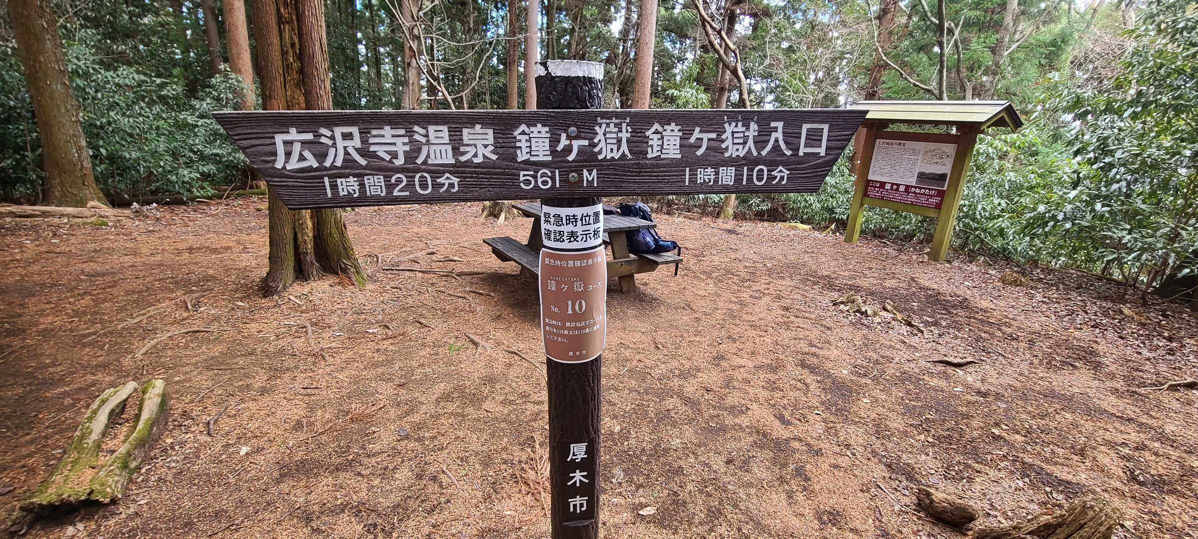 河鹿の沢バス停-鐘ヶ嶽バス停-鐘ヶ嶽 周回コースの写真