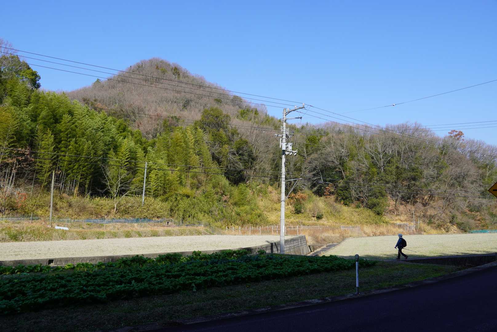 善光寺山を眺めながら公淵森林公園第８駐車場へゴール