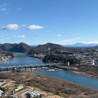 右奥の台形のお山   恵那山✨️