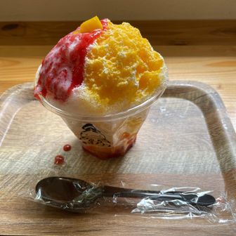 マンゴーのいちご氷🧊
頂きました🥭🍓

あっという間の赤目四十ハ滝の時間
帰りには涼しげな風鈴🎐🎐🎐
の音色を聞きながら今日の沢山の出会いに感謝しました🙏