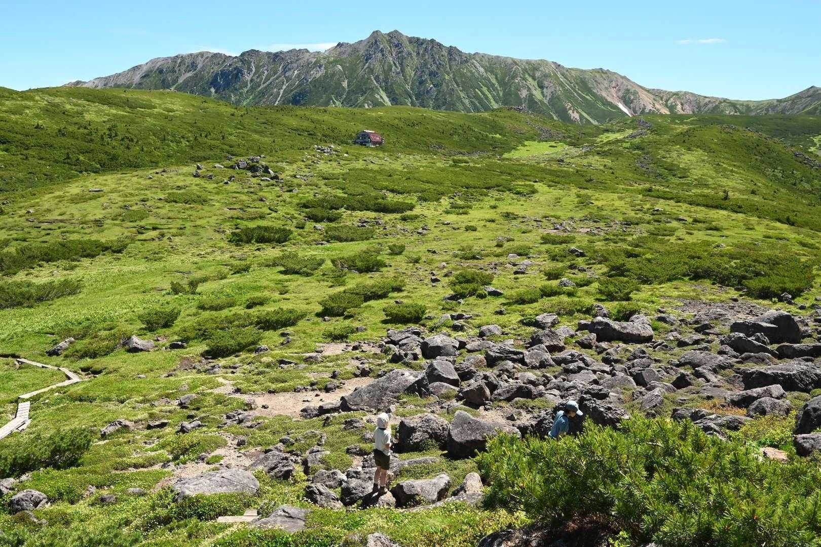 祖母岳から雲ノ平✨
なんて素敵なところ♡
水晶岳がかっこいい！
