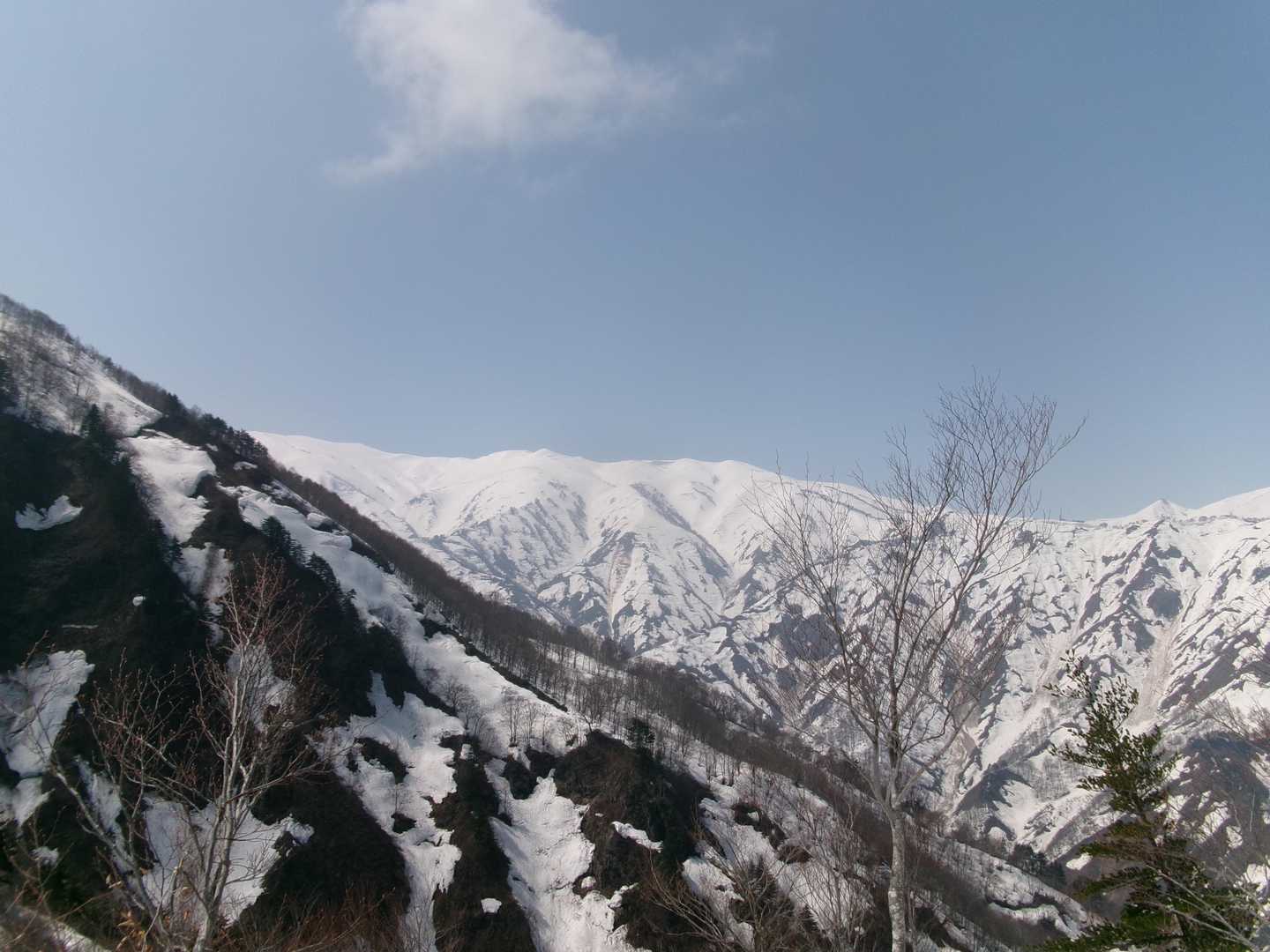 飯豊梅花皮荘バス停-倉手山登山口-倉手山 往復コースの写真