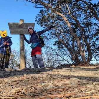 堂平山・笠山（乳房山）・大霧山 笠山西峰
西峰の山頂は細長い