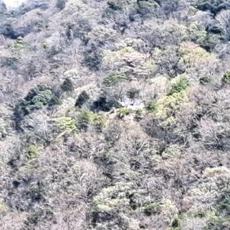 イナバ山からニャンダルムを見ると、白い服の人が見えた