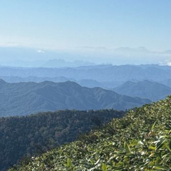 奥に富士山の山頂部が見えます！