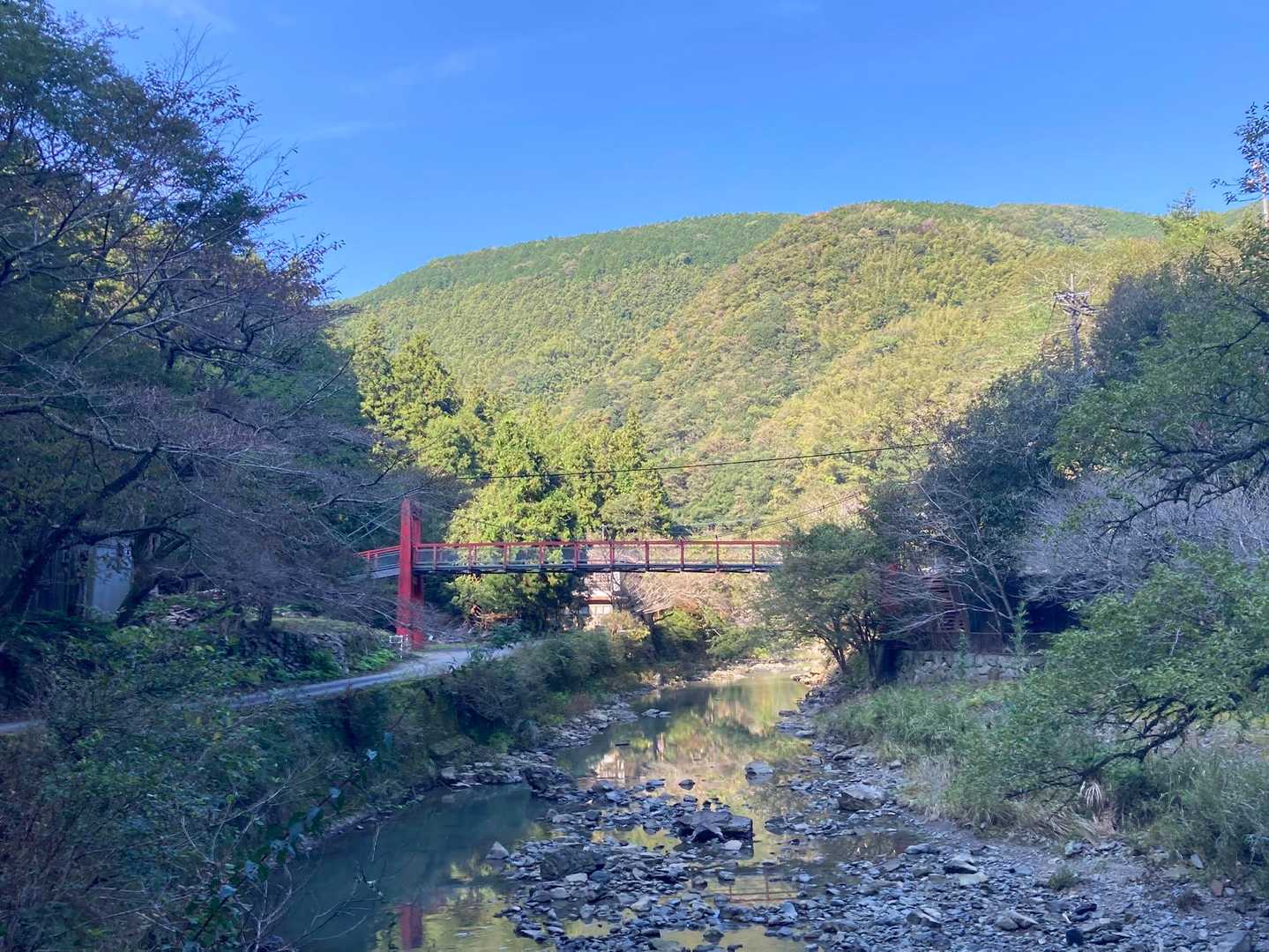 川沿いに戻ります
歩きやすい道です。