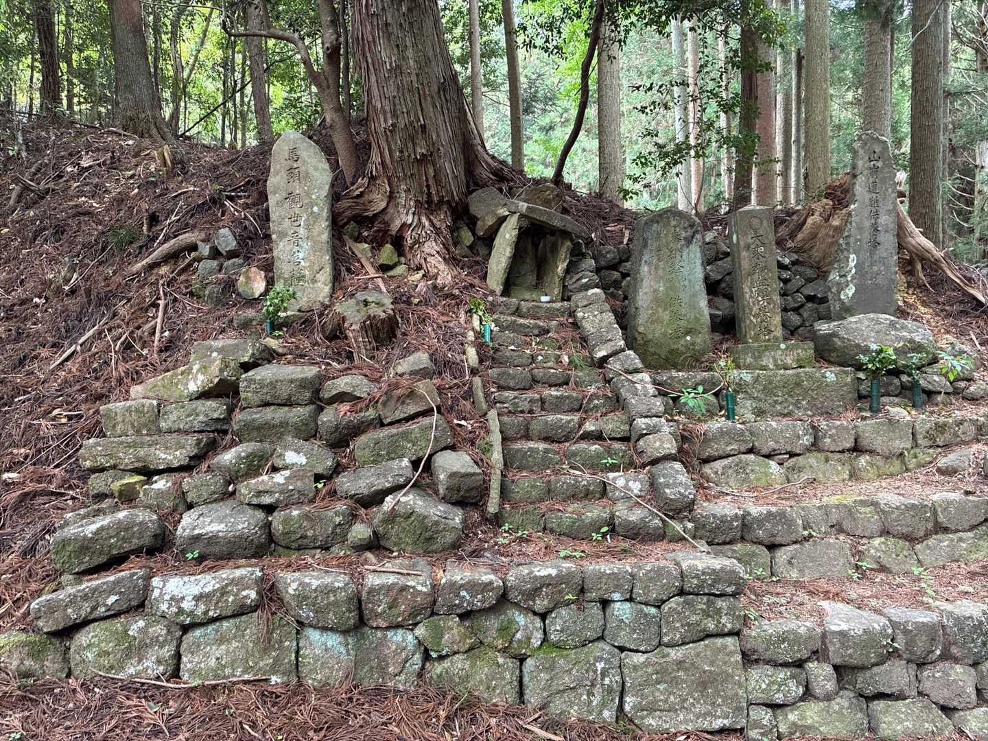 馬頭観音や山崩遭難者の供養塔
過去の大きな災害を感じました