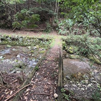 無事に下山❗️ここから落石に注意しながら林道を歩いて行きます🪨