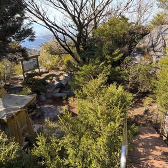 5mほど下ったところに山頂の標識はありました。