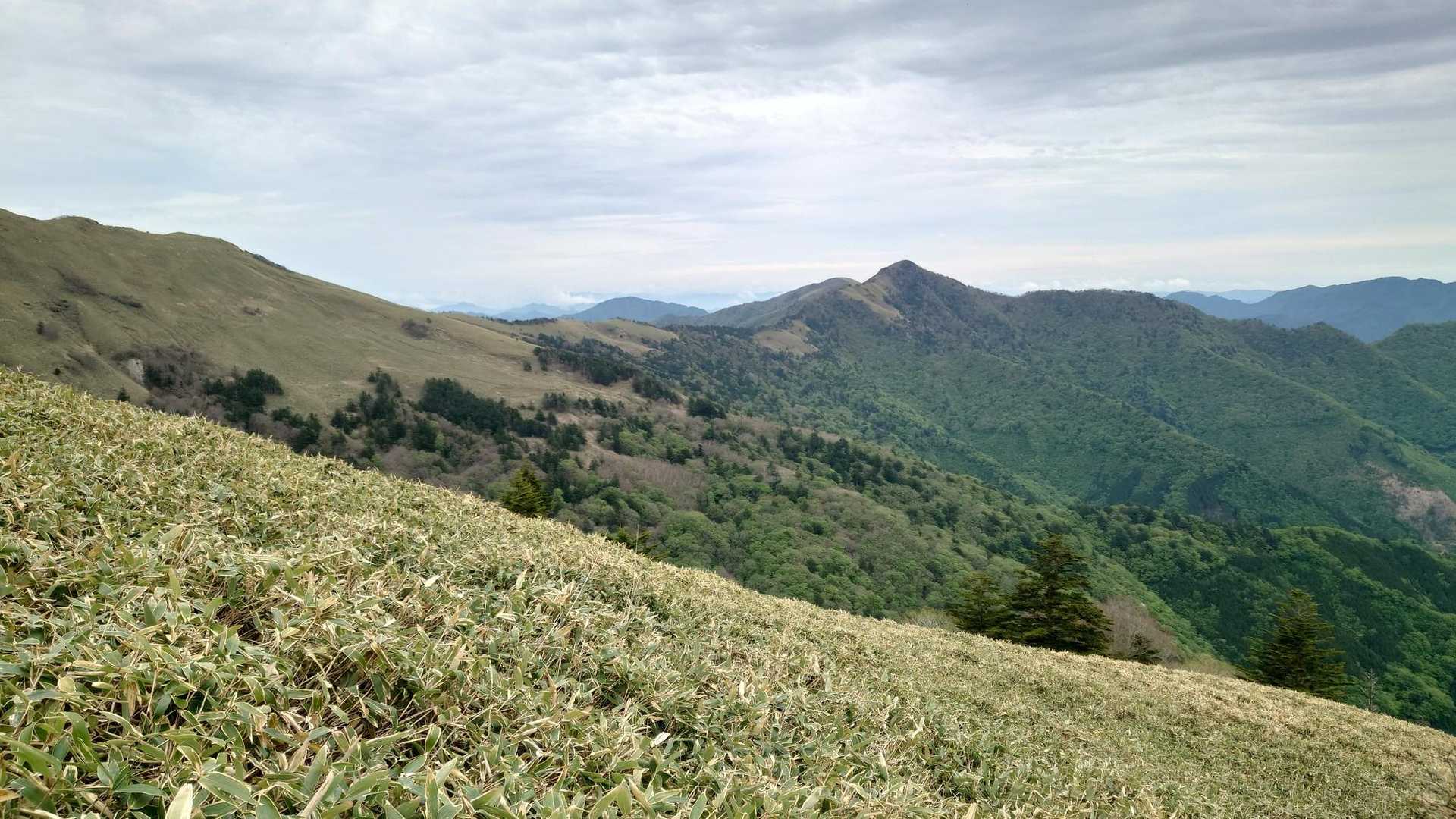 旧寒風山トンネル南口-桑瀬峠-寒風山-笹ヶ峰-笹ヶ峰南登山 縦走コースの写真