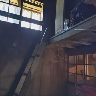 わたしは2段ベッドの2階をチョイス